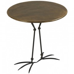 ANTIQUE GOLD CAFE TABLE BIRD LEG     - CAFE, SIDE TABLES